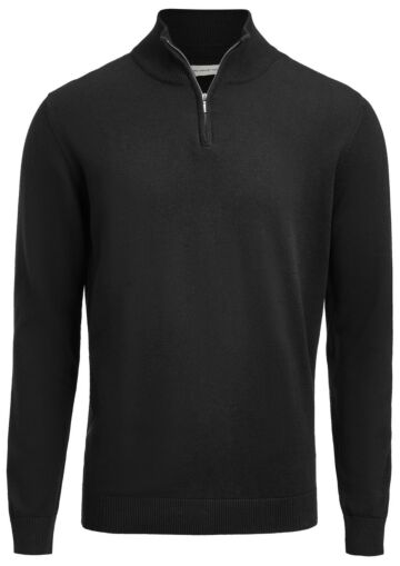 James Harvest Ashland Halfzip Gebreide Sweater Zwart
