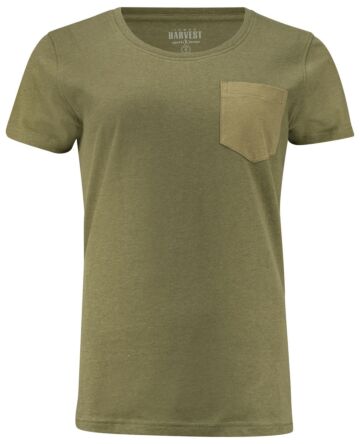James Harvest Walcott T-Shirt Dames Mosgroen