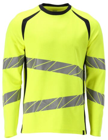 Mascot 21381-327 T-shirt lange mouwen Hi-Vis Geel/Donkermarine