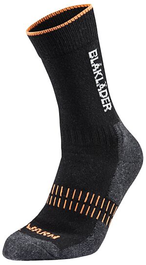 Blåkläder 2192 Warm sok Black / NEON Orange