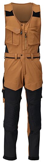 Mascot 22069-311 Bodybroek met kniezakken Notenbruin/Zwart