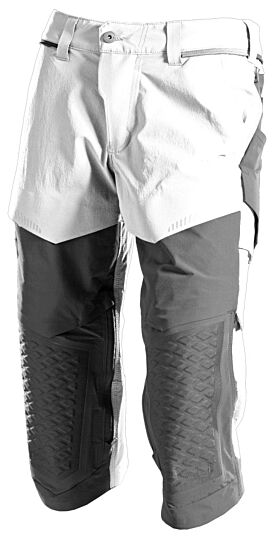 Mascot 22249-605 Driekwart broek met kniezakken Wit/Steengrijs