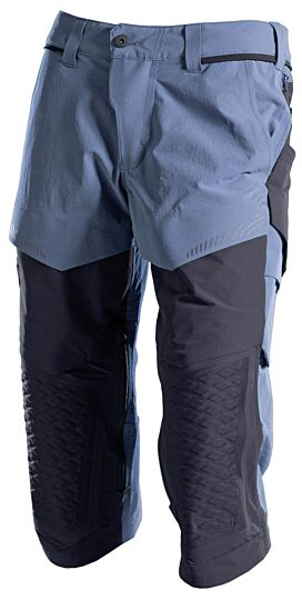 Mascot 22249-605 Driekwart broek met kniezakken Steenblauw/Donkermarine