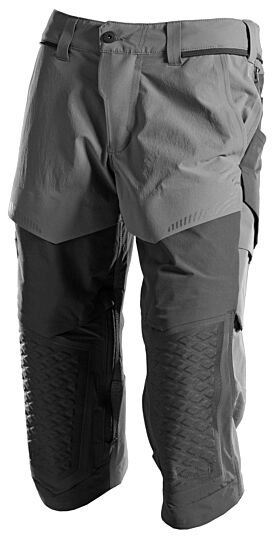 Mascot 22249-605 Driekwart broek met kniezakken Steengrijs/Zwart