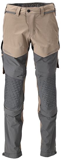 Mascot 22279-605 Broek met kniezakken Donkerzand/Steengrijs