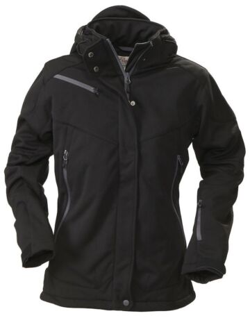 Printer Skeleton Softshell Jas Dames Zwart