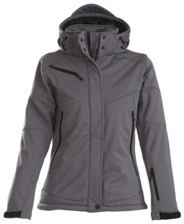 Printer Skeleton Softshell Jas Dames Staalgrijs