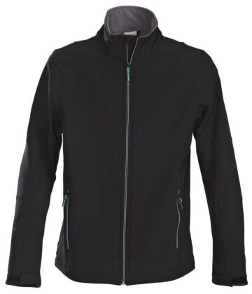Printer Trial Softshell Jas Heren Zwart