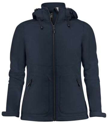 Printer Karting Softshell Jas Dames Donker Marine