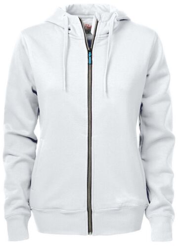 Printer Overhead Sweater Volledige Rits Dames Wit