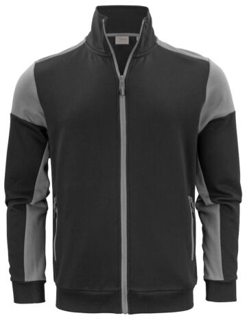 Printer Prime Sweater Volledige Rits Heren Zwart/Staalgrijs