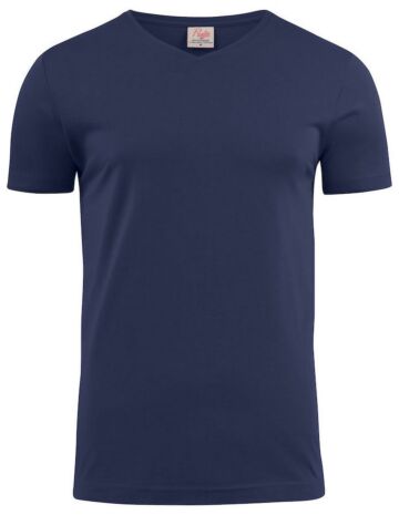 Printer Heavy V-Neck T-Shirt Heren Marine