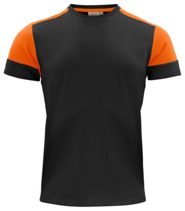 Printer Prime T-Shirt Heren Zwart/Oranje