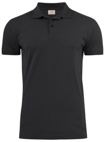 Printer Surf Stretch Polo Pique Heren Zwart