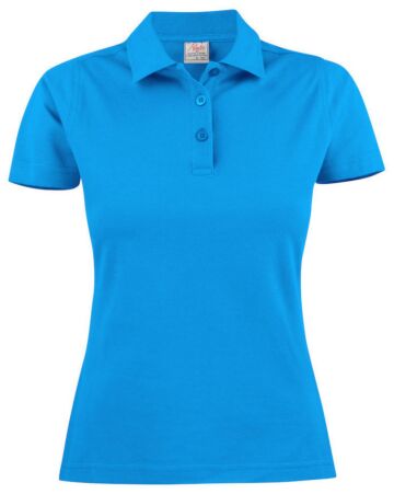 Printer Surf Light Polo Pique Dames Oceaan Blauw
