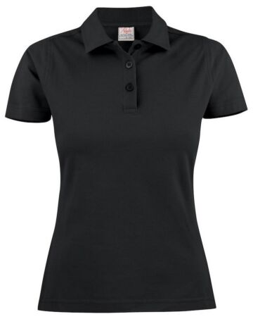 Printer Surf Light Polo Pique Dames Zwart