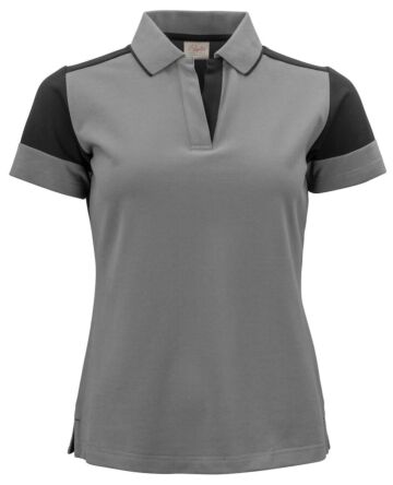 Printer Prime Polo Dames Staalgrijs/Zwart