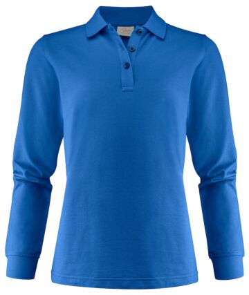 Printer Surf Pro L/S Polo Pique Dames Oceaan Blauw