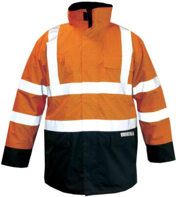 M-Wear Premium parka FR-AST 2664 Magoma fluo oranje/marineblauw