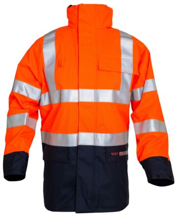 OXXA® Magoma 2664 parka fluo oranje/marineblauw