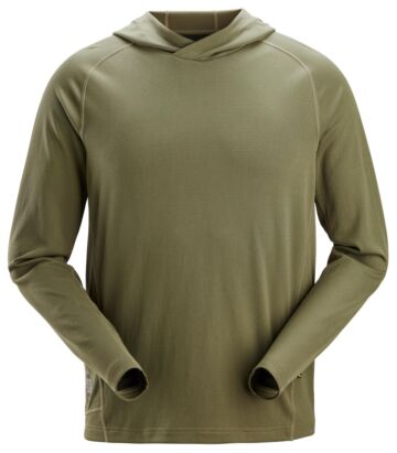 Snickers 2456 Stay Fresh Hoodie Khakigroen