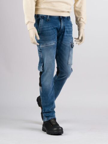 247Jeans Jaguar Workwear W57 Medium Blue Denim Used Men Workwear Fit