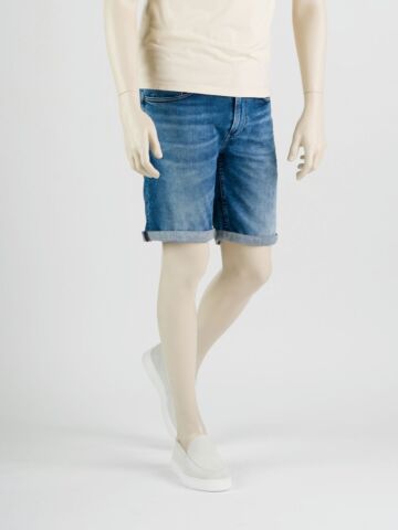 247Jeans Palm Slim Short SH05 Medium Blue Denim Used Men Slim Fit