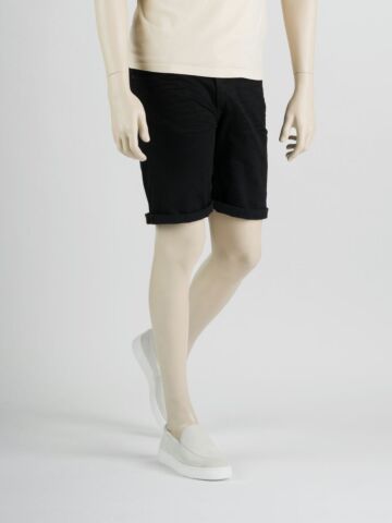 247Jeans Palm Slim Short SH01 Black Denim Used Men Slim Fit