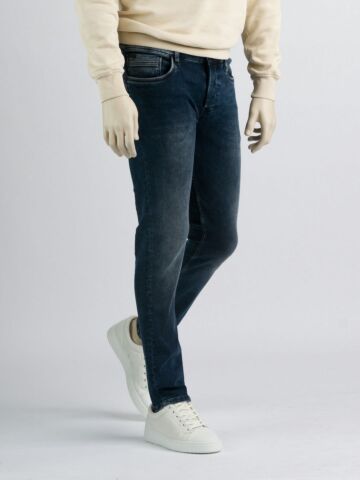 247Jeans Palm Skinny SK71 Blue Black Denim Used Men Skinny Fit