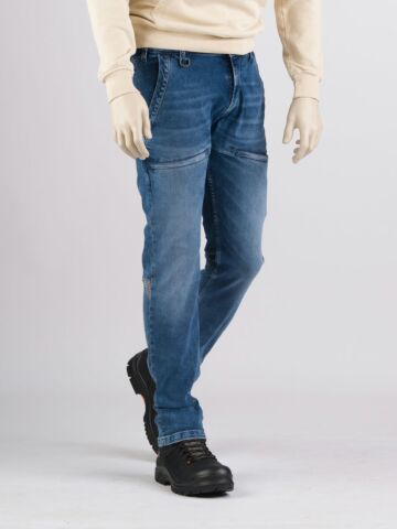 247Jeans cheetah Workwear W07 Medium Blue Denim Used Men Workwear Fit