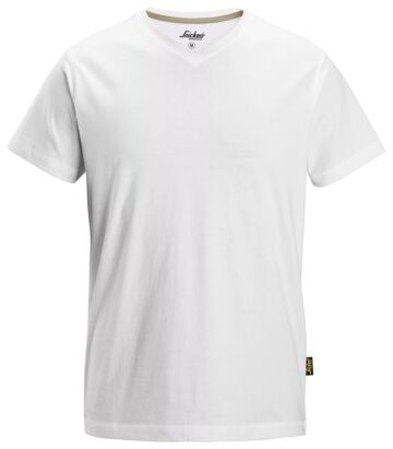 Snickers 2512 T-Shirt met V-hals Wit