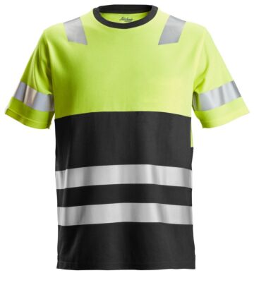 Snickers 2534 AllroundWork High-Vis T-Shirt Klasse 1 High-Vis Geel/Zwart