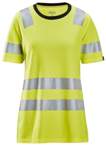 Snickers 2537 High-Vis Klasse 2 Dames T-Shirt High-Vis Geel