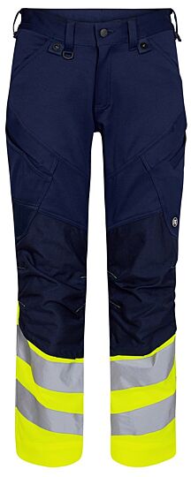 F. Engel 2546 Safety Trouser Stretch Blue Ink/Yellow
