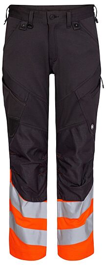F. Engel 2546 Safety Trouser Stretch Anthracite/Orange