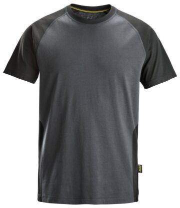 Snickers 2550 Tweekleurig T-shirt Staalgrijs/Zwart