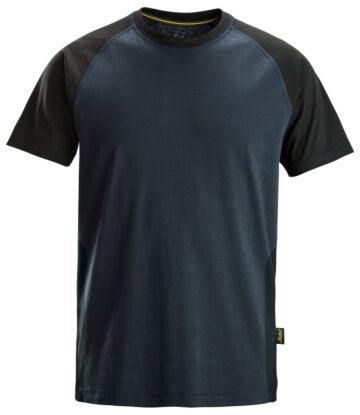 Snickers 2550 Tweekleurig T-shirt Marineblauw/Zwart