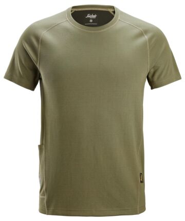 Snickers 2556 Stay Fresh T-Shirt Khakigroen