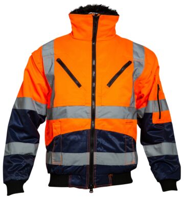 OXXA® Agatha 0962 pilotjack fluo oranje/marineblauw