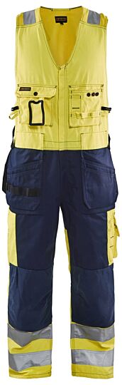 Blåkläder 2653-1804 Amerikaanse overall High Vis High Vis Geel/Marineblauw