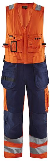 Blåkläder 2653-1804 Amerikaanse overall High Vis High Vis Oranje/Marineblauw