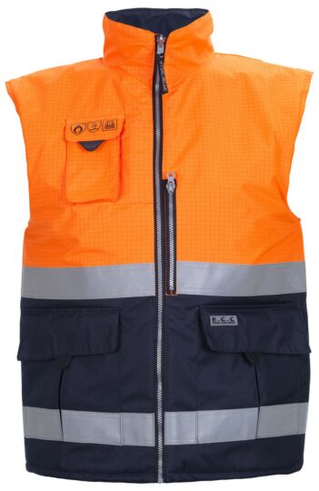 Hydrowear Metz Multinorm Bodywarmer Fluor Oranje/Marine