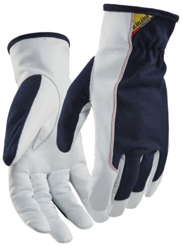 Blåkläder 2803-1458 Werkhandschoenen Leder Donkerblauw/Wit