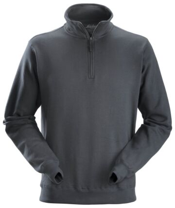 Snickers 2818 Sweatshirt met ½ Rits Staalgrijs