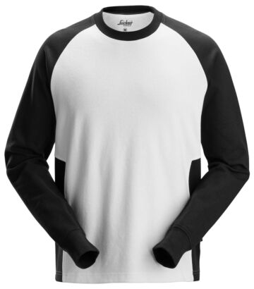 Snickers 2840 Tweekleurig Sweatshirt Wit/Zwart