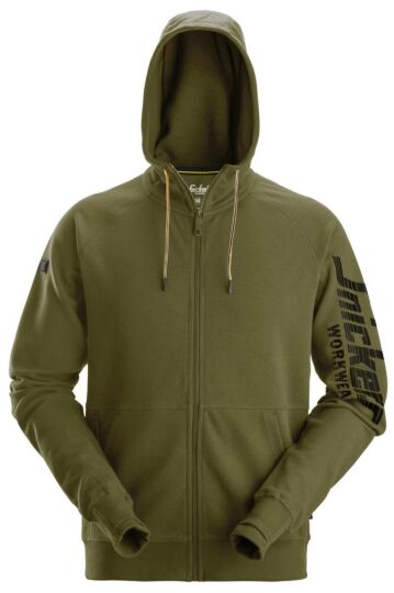 Snickers 2895 Logo Full-Zip Hoodie Khakigroen