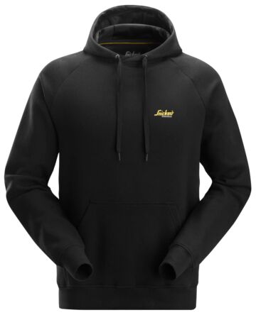 Snickers 2896 Hoodie met Klein Logo Zwart