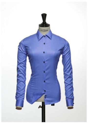 J.Harvest & Frost Gb01 Twill Hemd Dames Middenblauw