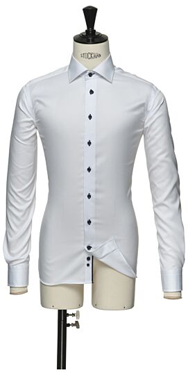 J.Harvest &amp; Frost Rb20 Twill Hemd Slim Fit Heren Wit/Marine