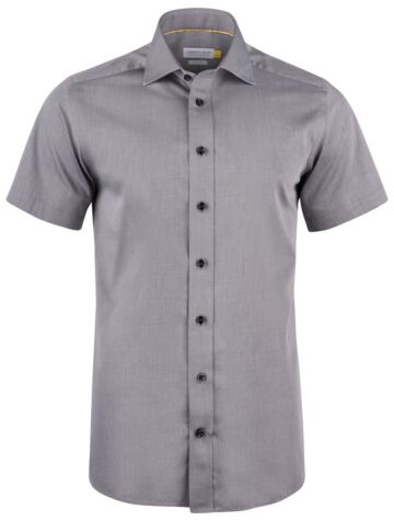 J.Harvest & Frost Yb50 Twill S/S Hemd Regular Fit Heren Grijs